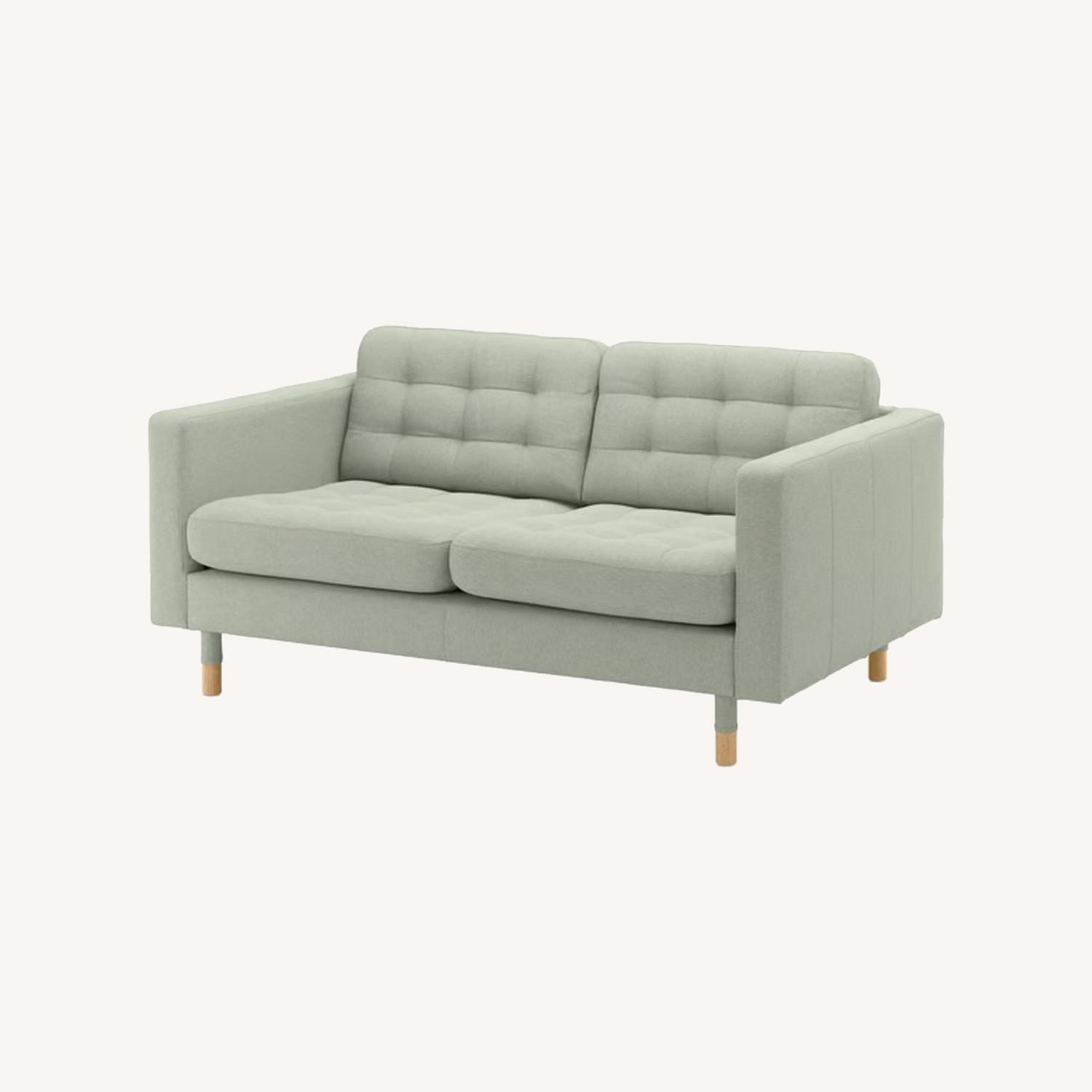 IKEA Green Wood 2 Seater Sofa - image-0