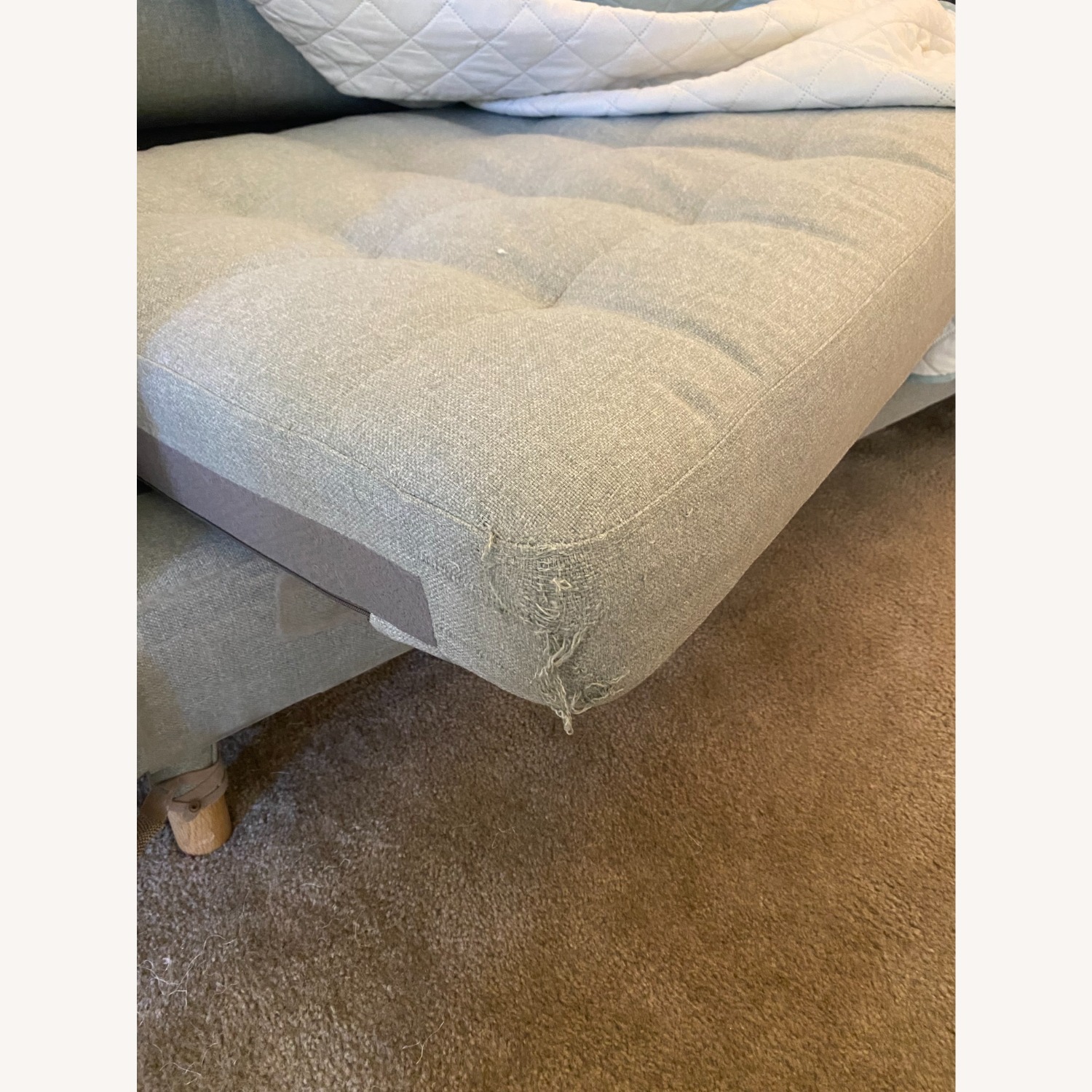 IKEA Green Wood 2 Seater Sofa - image-4