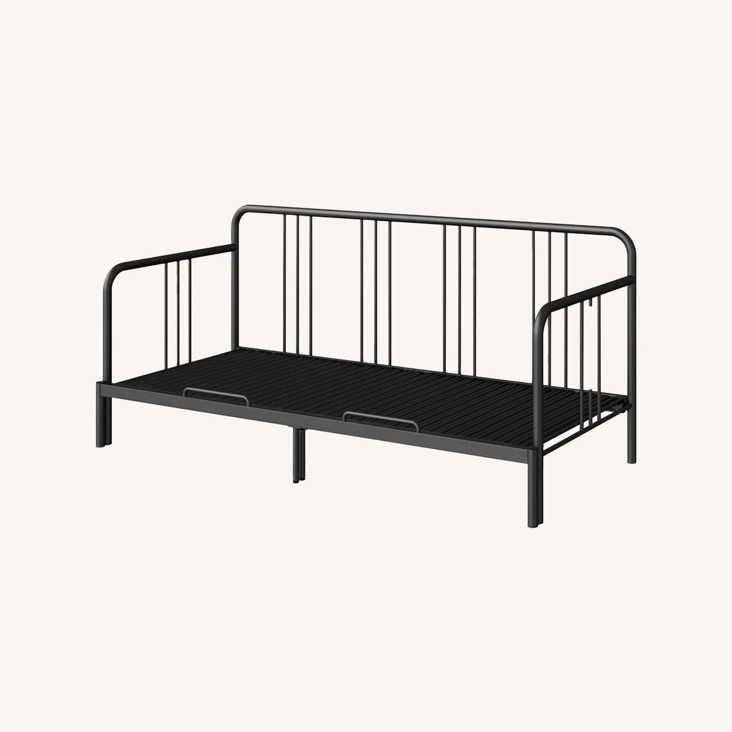 IKEA Fyresdal Black Metal Daybed - image-0
