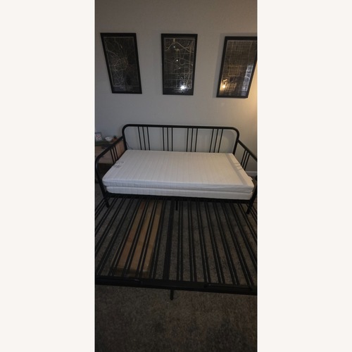 Used IKEA Fyresdal Black Metal Daybed for sale on AptDeco