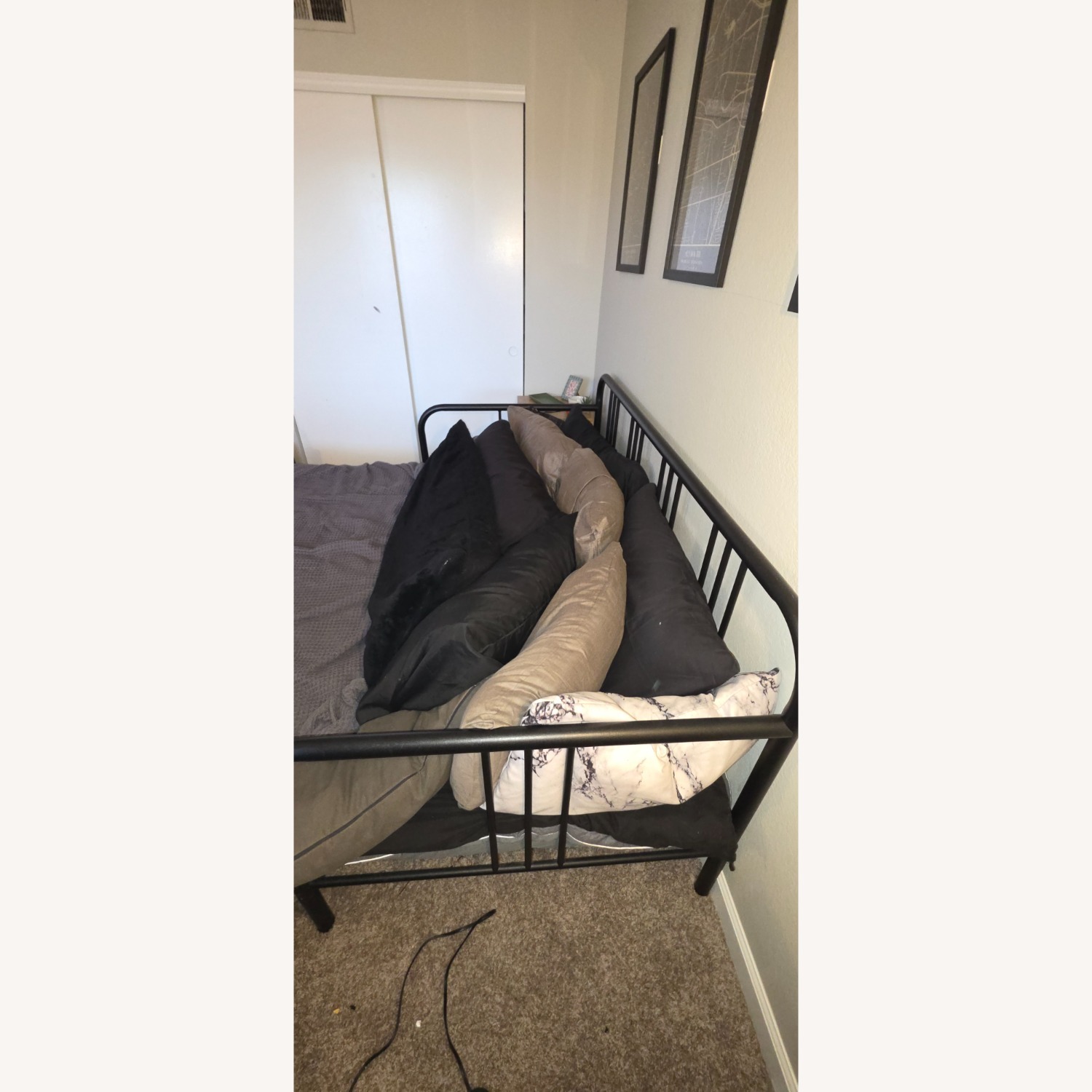 IKEA Fyresdal Black Metal Daybed - image-3