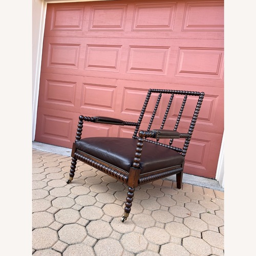 Used Ralph Lauren Dark Brown Leather Accent Chairs for sale on AptDeco