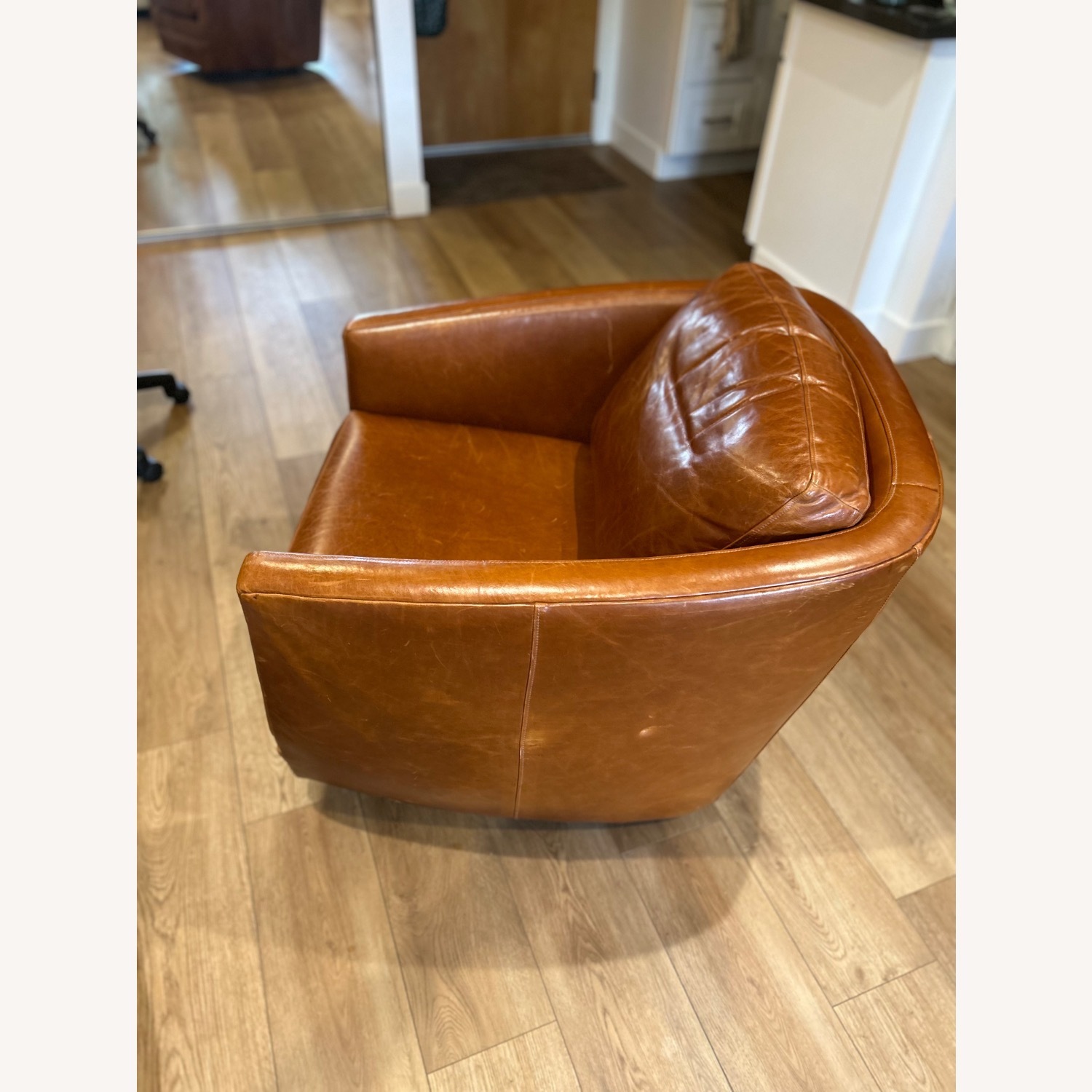 Room & Board Ford Leather Swivel/Glider Chair - image-5