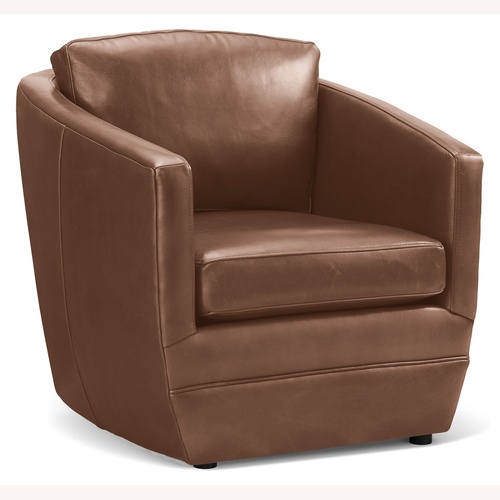 Used Room & Board Ford Leather Swivel/Glider Chair for sale on AptDeco
