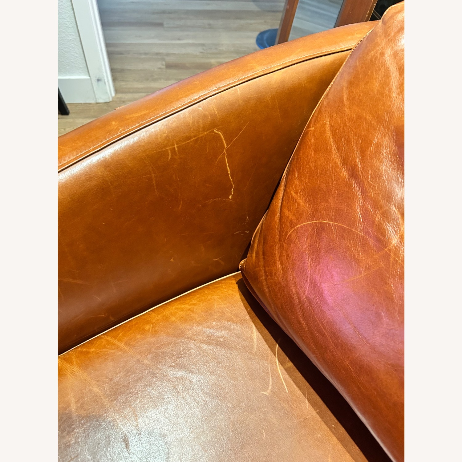 Room & Board Ford Leather Swivel/Glider Chair - image-6