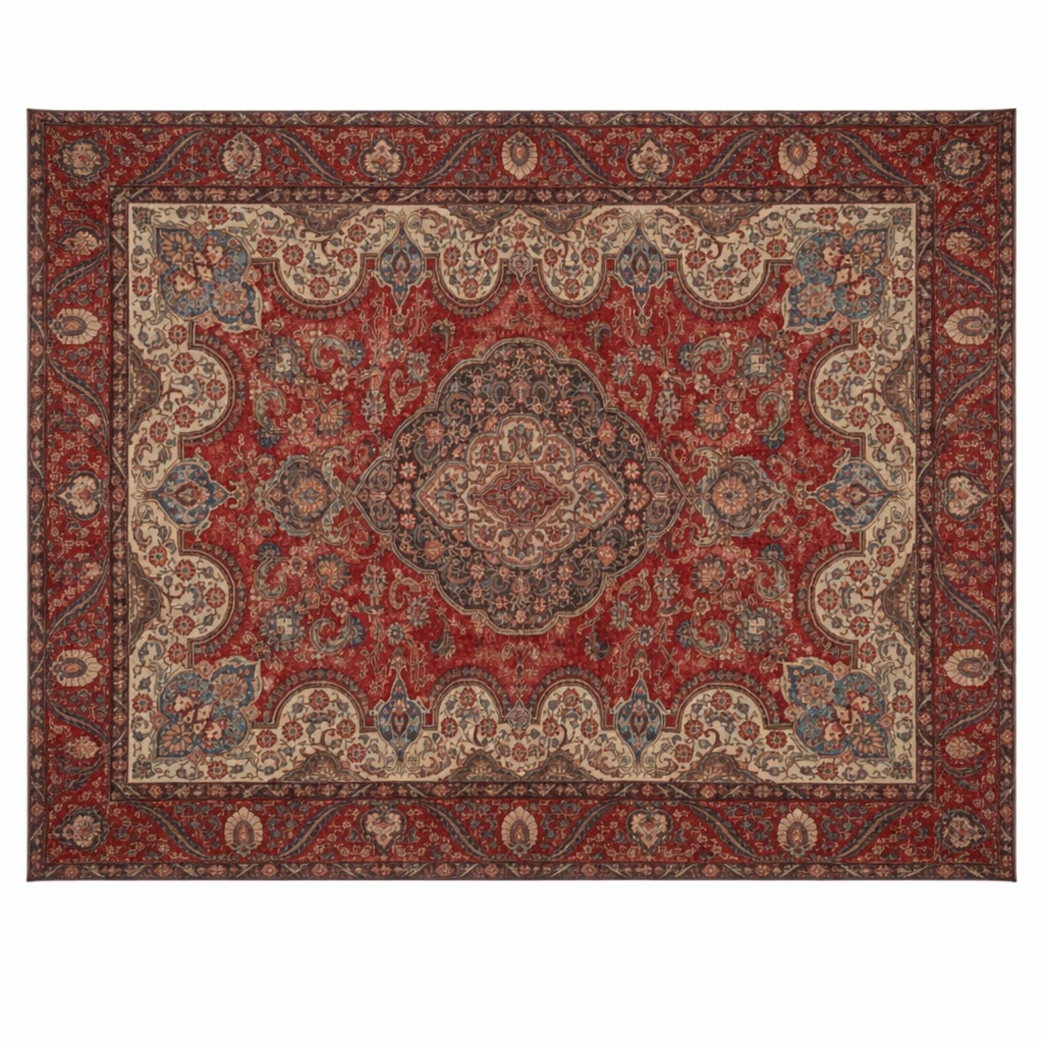 Revival Rugs Red Wool Area Rug 9' x 12' - image-5