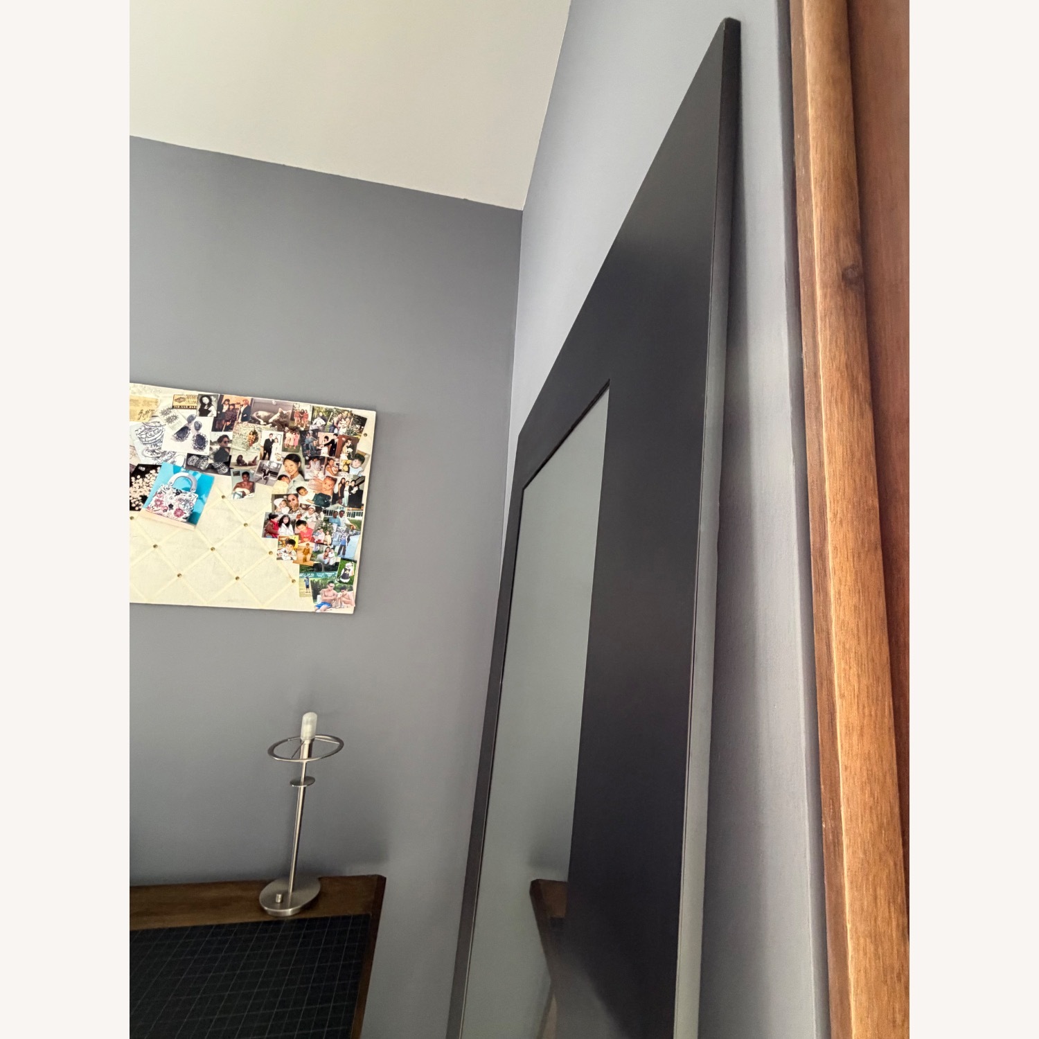 Dark Brown Metal Floor Mirror - image-2