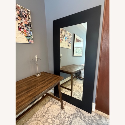 Used Dark Brown Metal Floor Mirror for sale on AptDeco