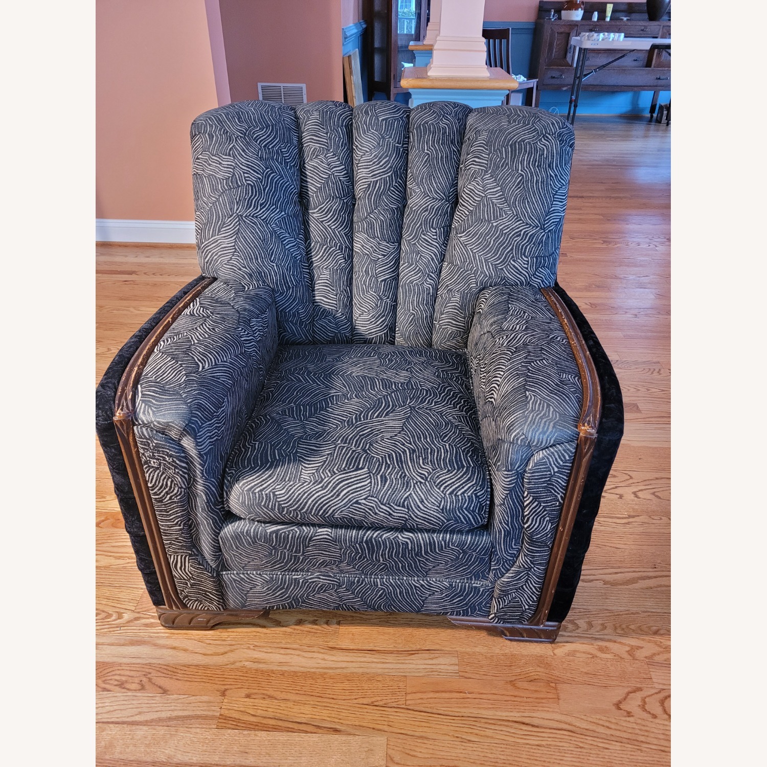 Vintage/Antique Fabric Armchair - image-1