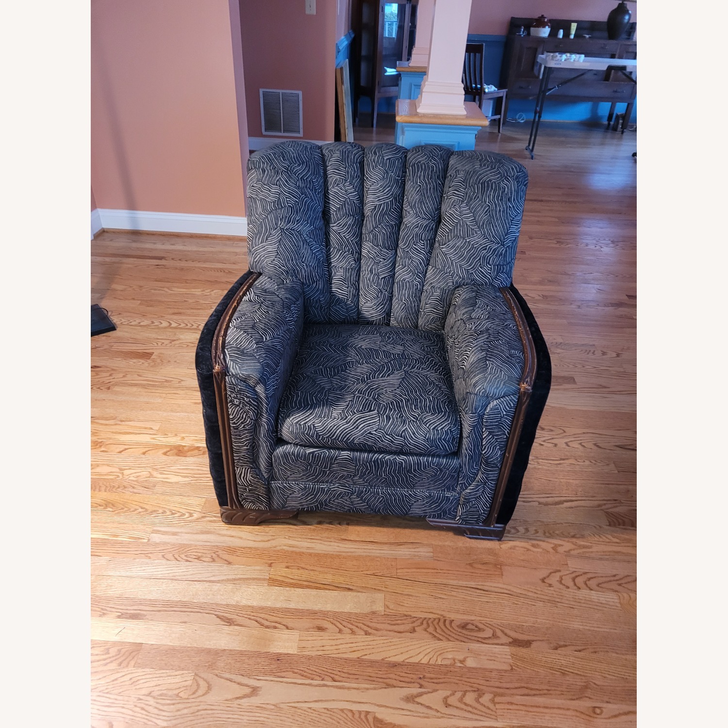 Vintage/Antique Fabric Armchair - image-2