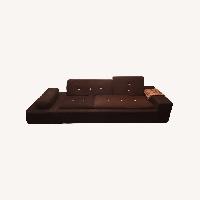 Vitra Polder Dark Brown Wool 3+ Seater Sofa