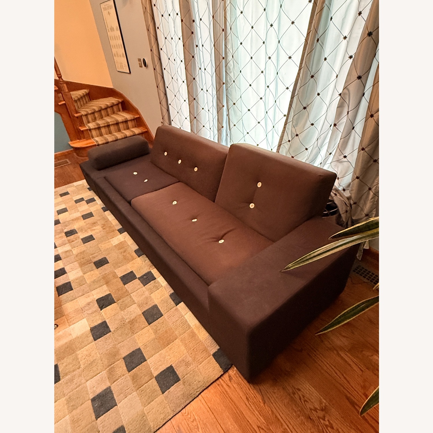 Vitra Polder Dark Brown Wool 3+ Seater Sofa - image-1