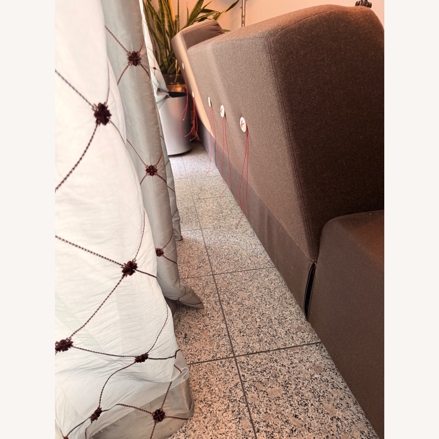 Vitra Polder Dark Brown Wool 3+ Seater Sofa - image-3