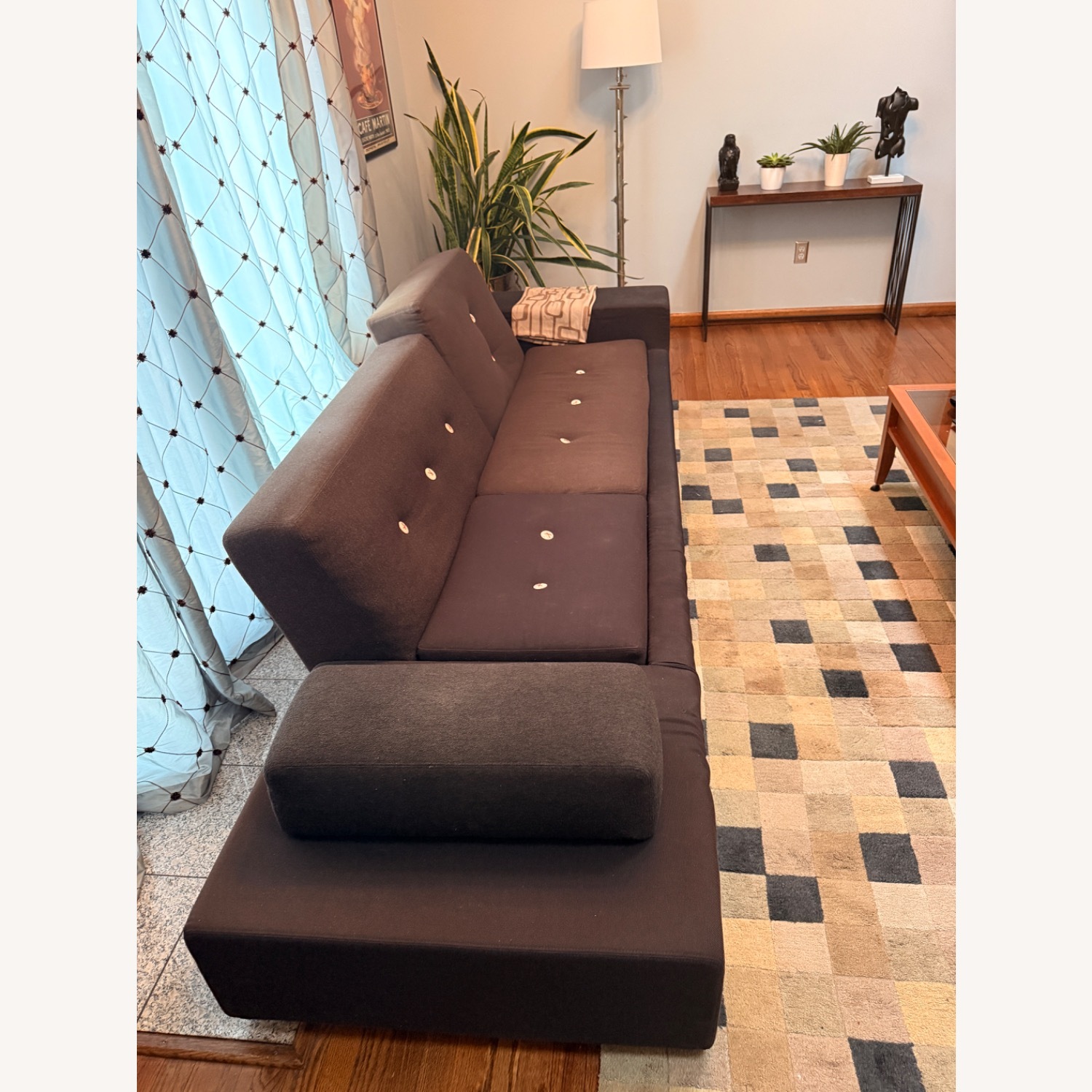 Vitra Polder Dark Brown Wool 3+ Seater Sofa - image-4