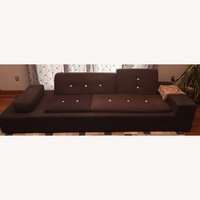 Vitra Polder Dark Brown Wool 3+ Seater Sofa