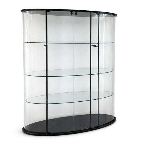 Used FIAM Italia 55.5” Curved Glass Cabinet for sale on AptDeco