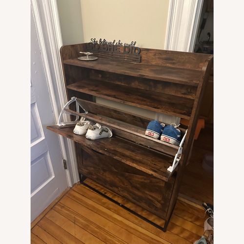 Used Bob's Discount Furniture Dark Brown Dresser for sale on AptDeco