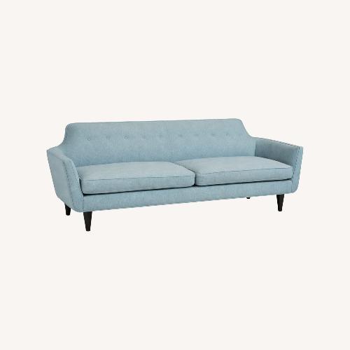 Used Crate & Barrel Gia Blue Cotton 3+ Seater Sofa for sale on AptDeco