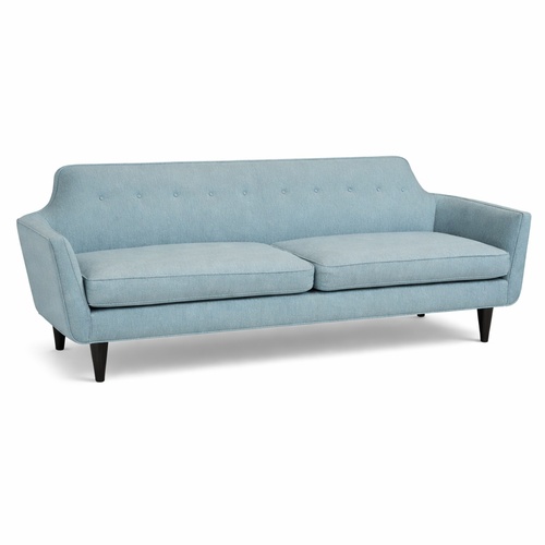 Used Crate & Barrel Gia Blue Cotton 3+ Seater Sofa for sale on AptDeco