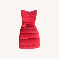 Red Fabric Chaise Lounge