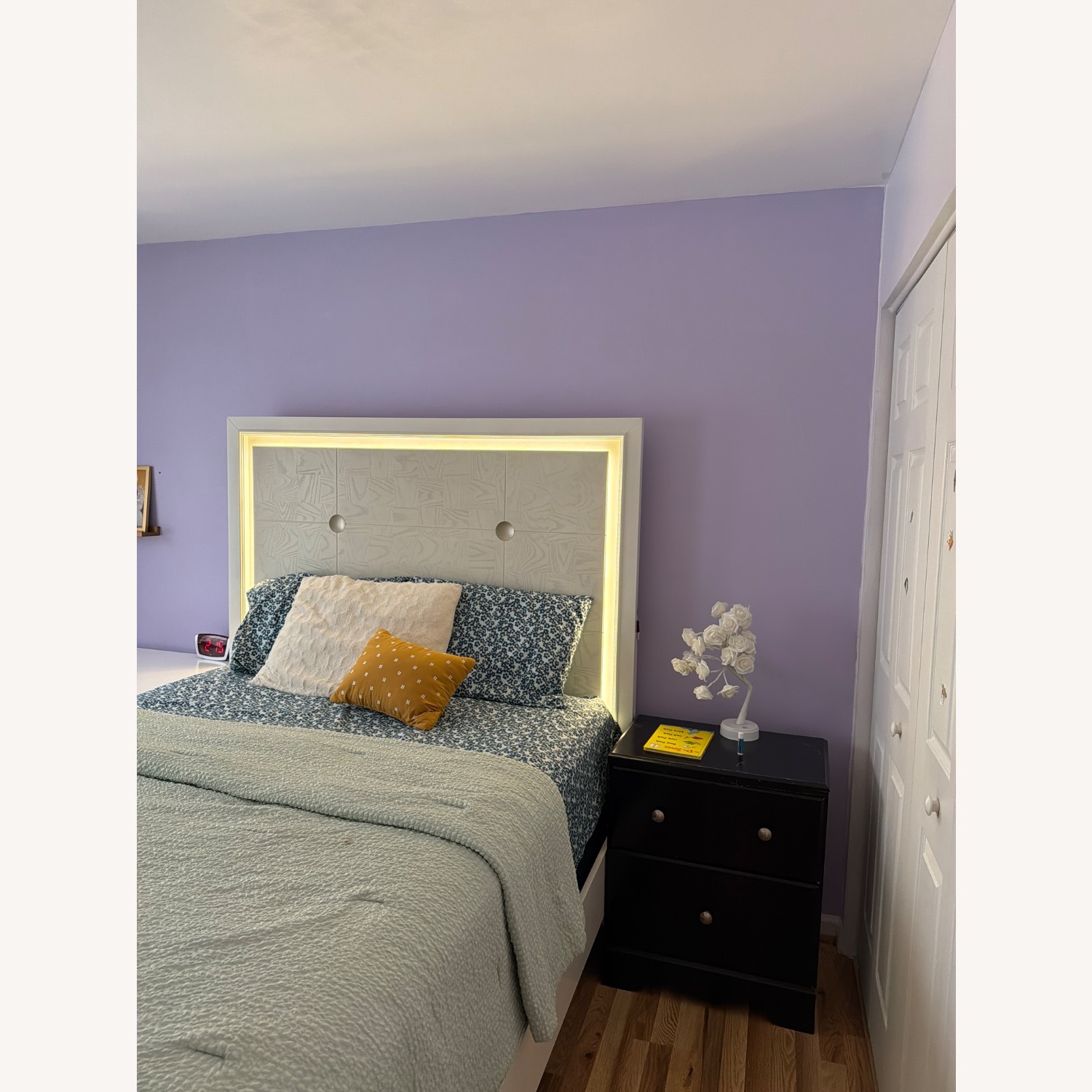 Raymour & Flanigan Giovanna White Wood Queen Bed - image-3