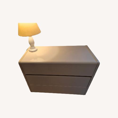 Used Lane Furniture White Lacquer Nightstands for sale on AptDeco