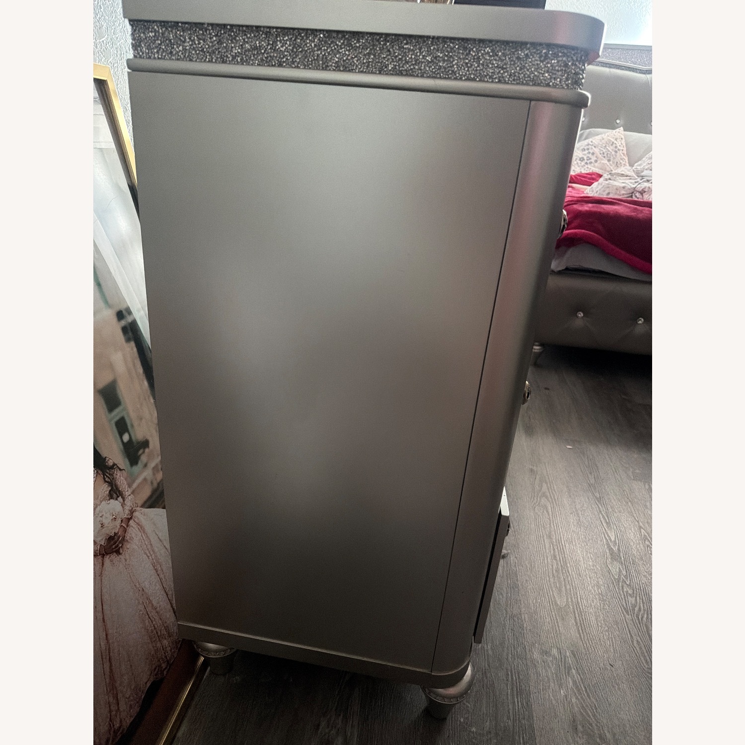 Value City Furniture Light Gray Wood Dresser - image-4