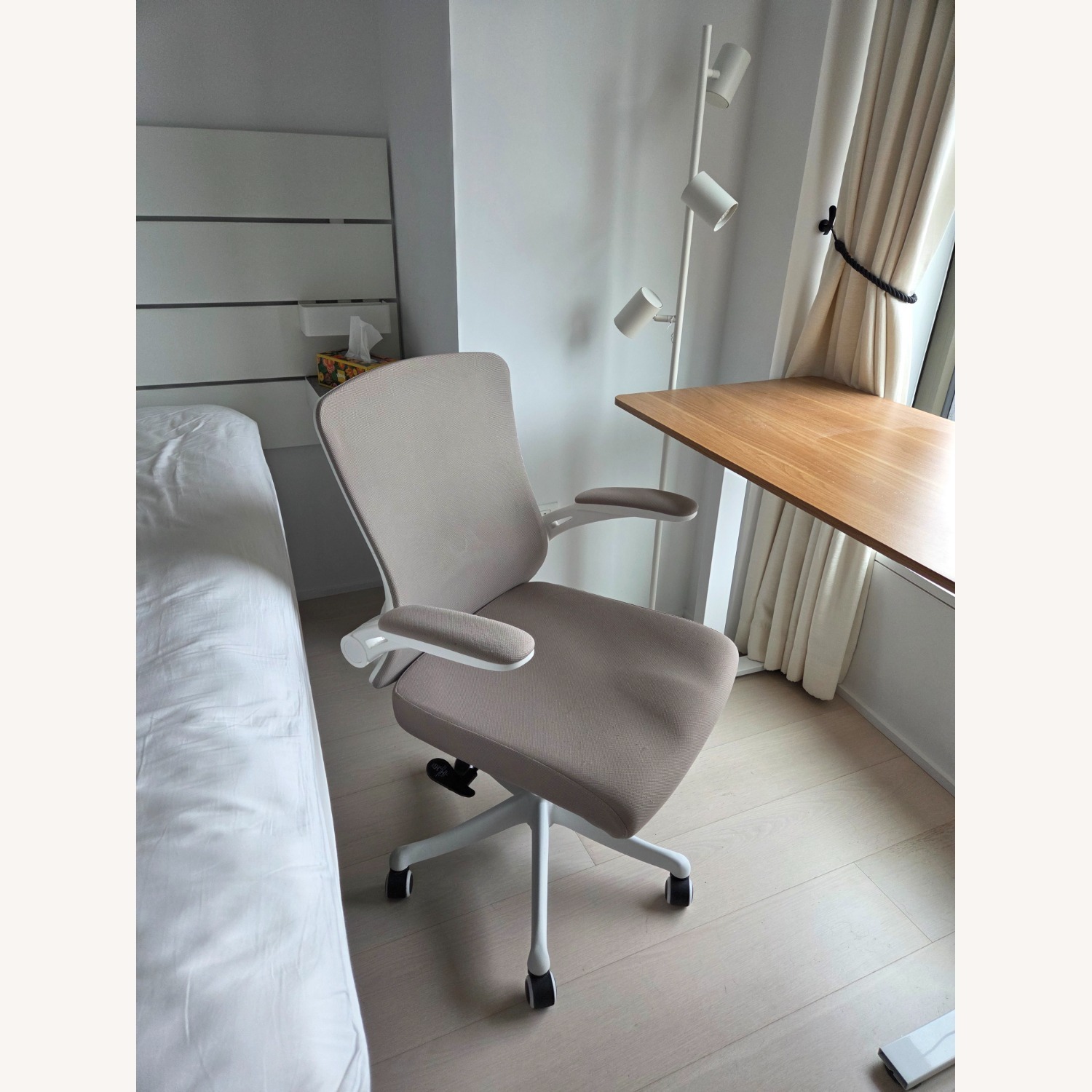 Amazon Light Brown Fabric Office Chair - image-1