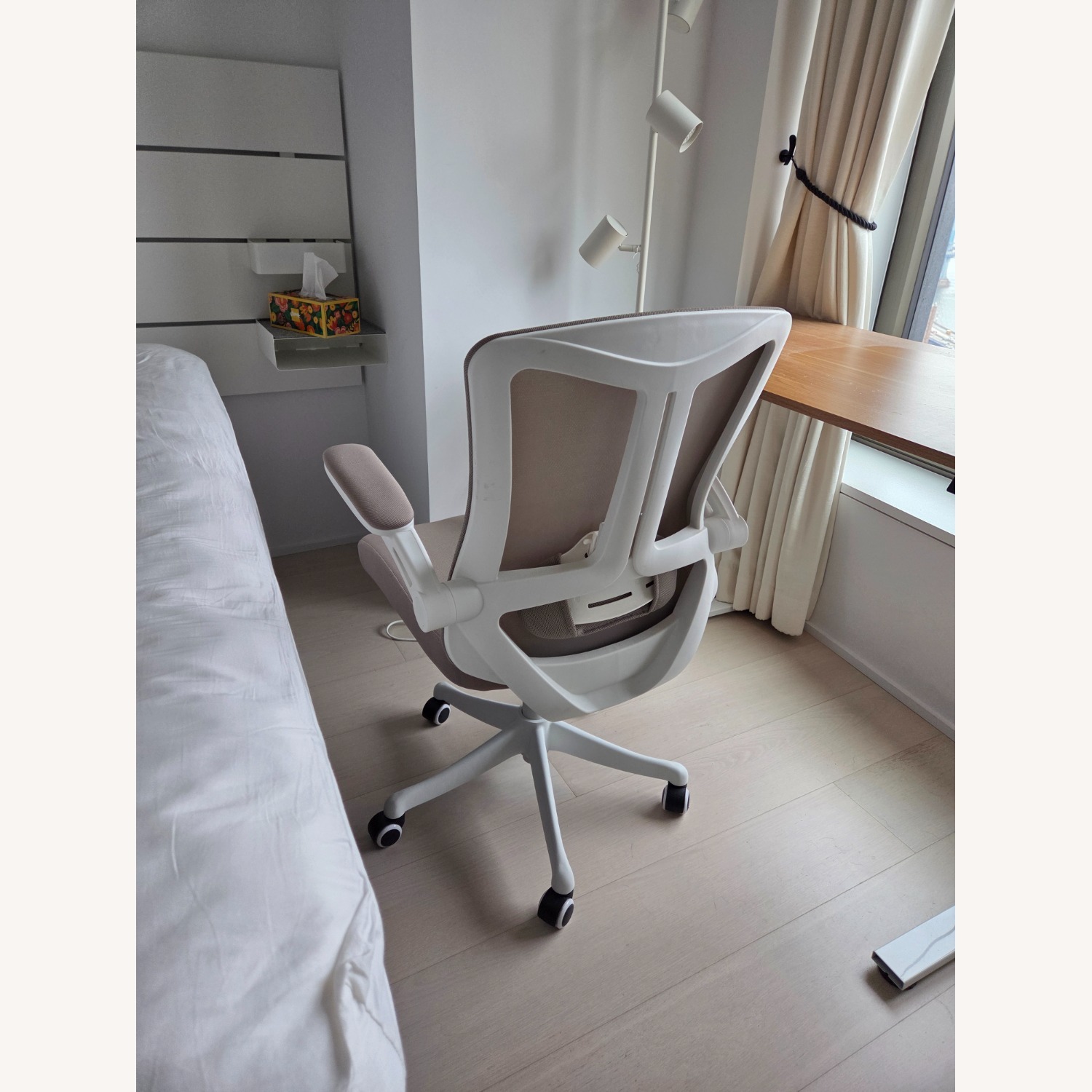 Amazon Light Brown Fabric Office Chair - image-3