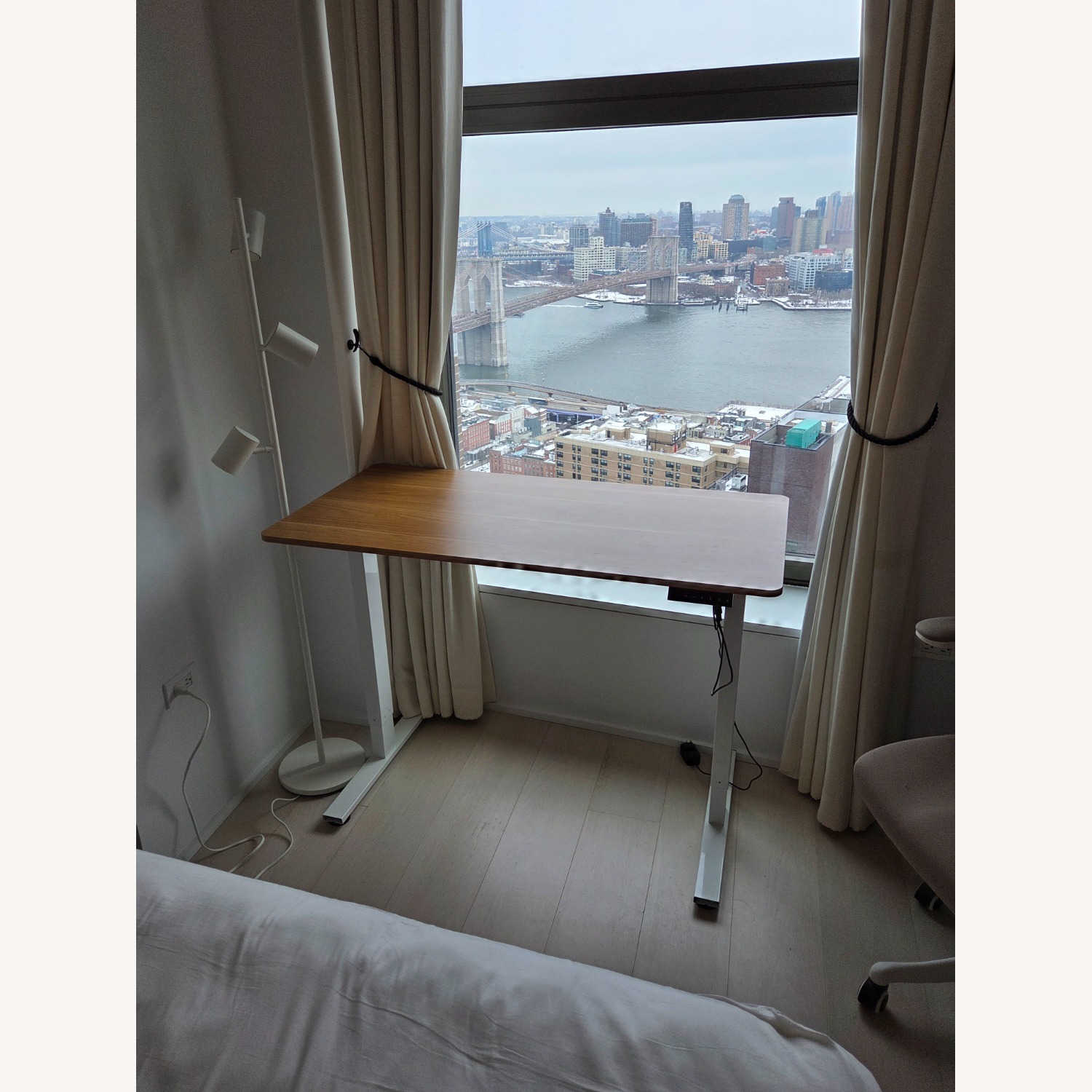 Amazon Light Brown Wood Desk - image-1