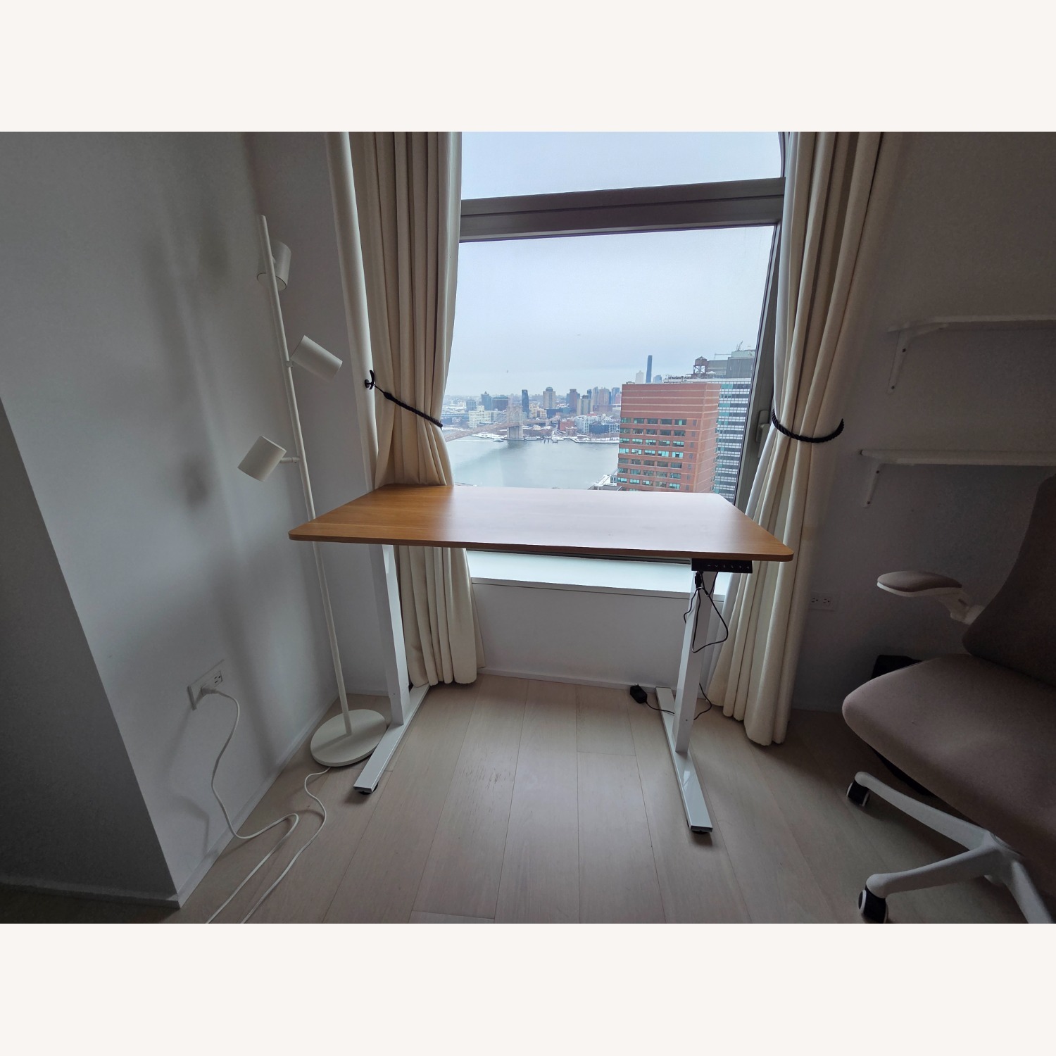 Amazon Light Brown Wood Desk - image-2