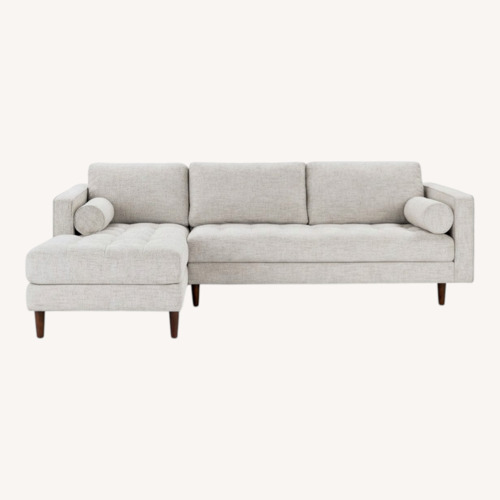 Used Article  Sven Birch Ivory Left Sectional Sofa for sale on AptDeco