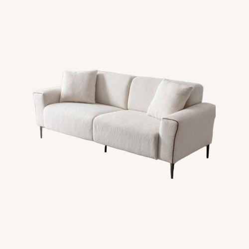 Used Everly Quinn Reyse 82" Cream Sofa for sale on AptDeco