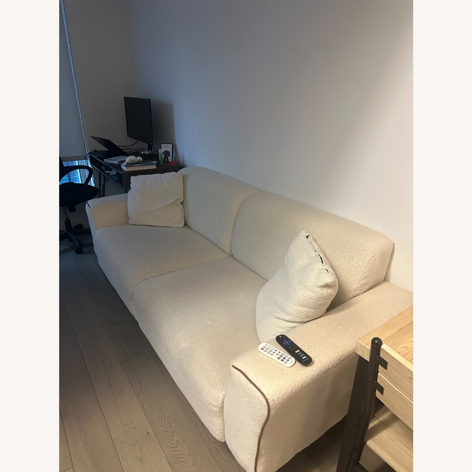 Everly Quinn Reyse 82" Cream Sofa - image-2