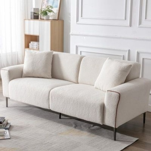Used Everly Quinn Reyse 82" Cream Sofa for sale on AptDeco