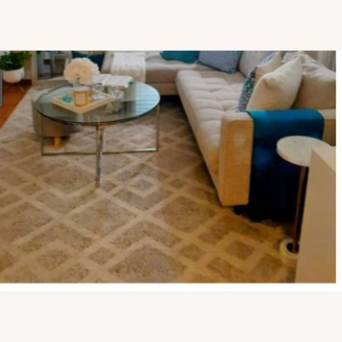 Used Light Gray Fabric Area Rug 8' x 10' for sale on AptDeco