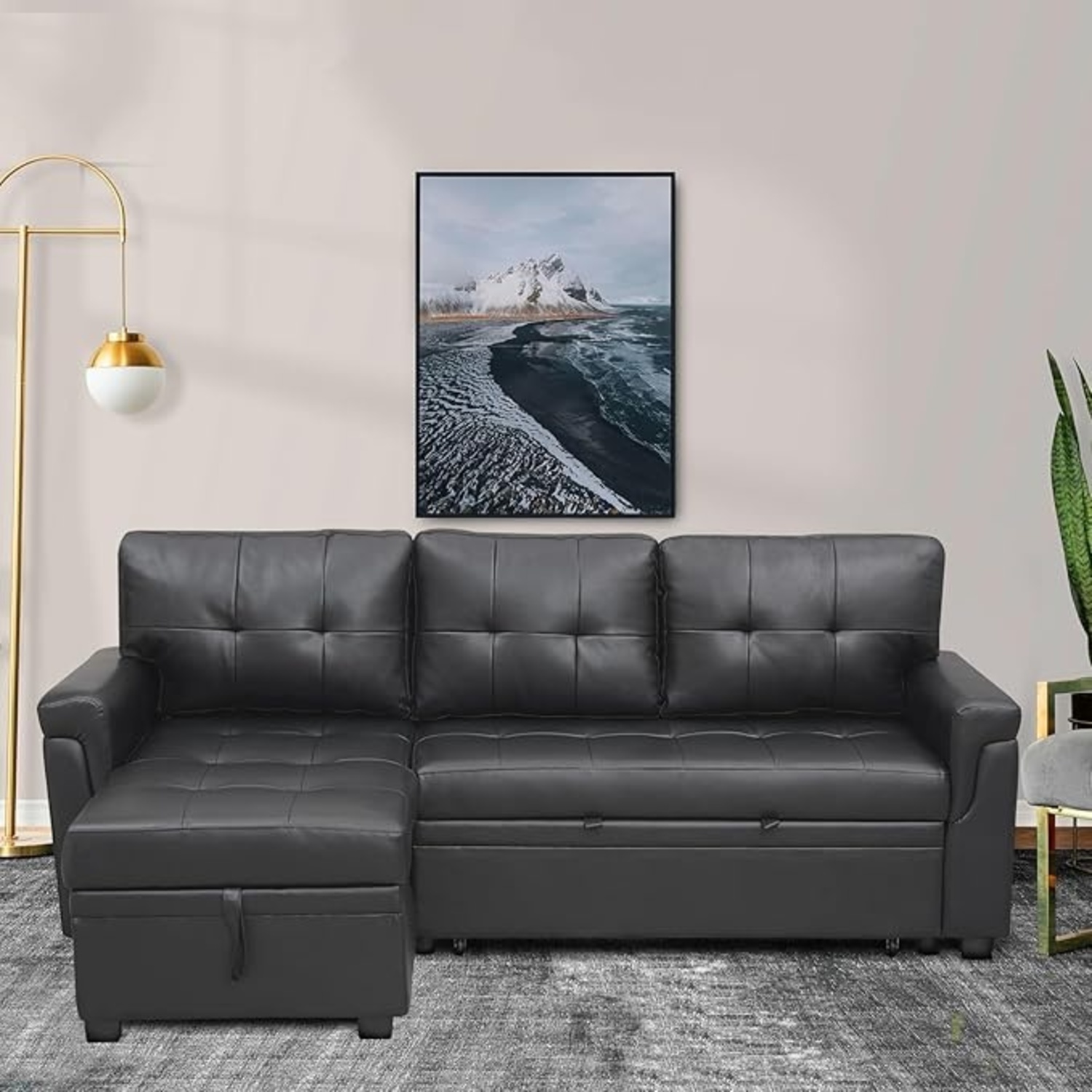 Naomi Home L Shaped Sectional Couch - image-4