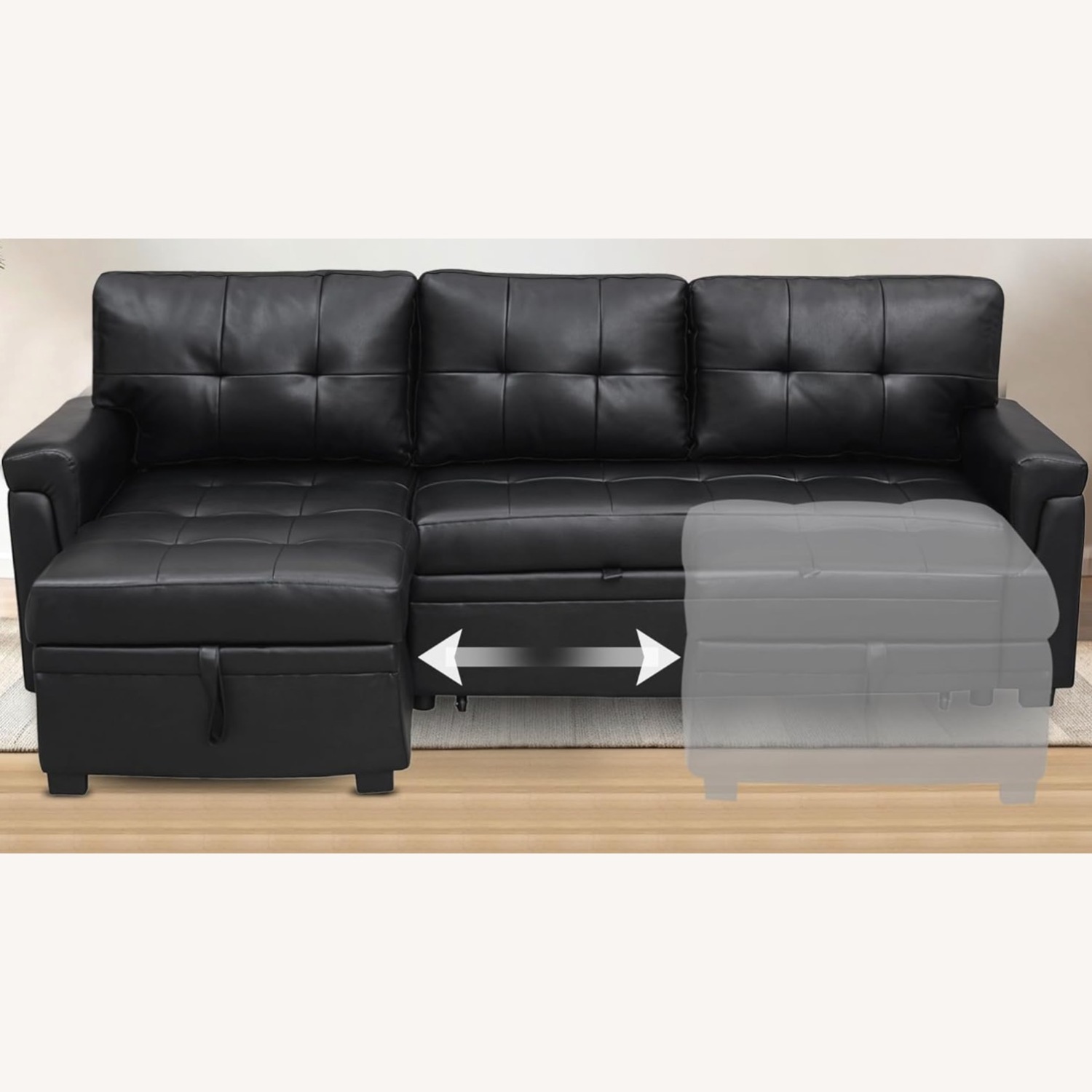 Naomi Home L Shaped Sectional Couch - image-2