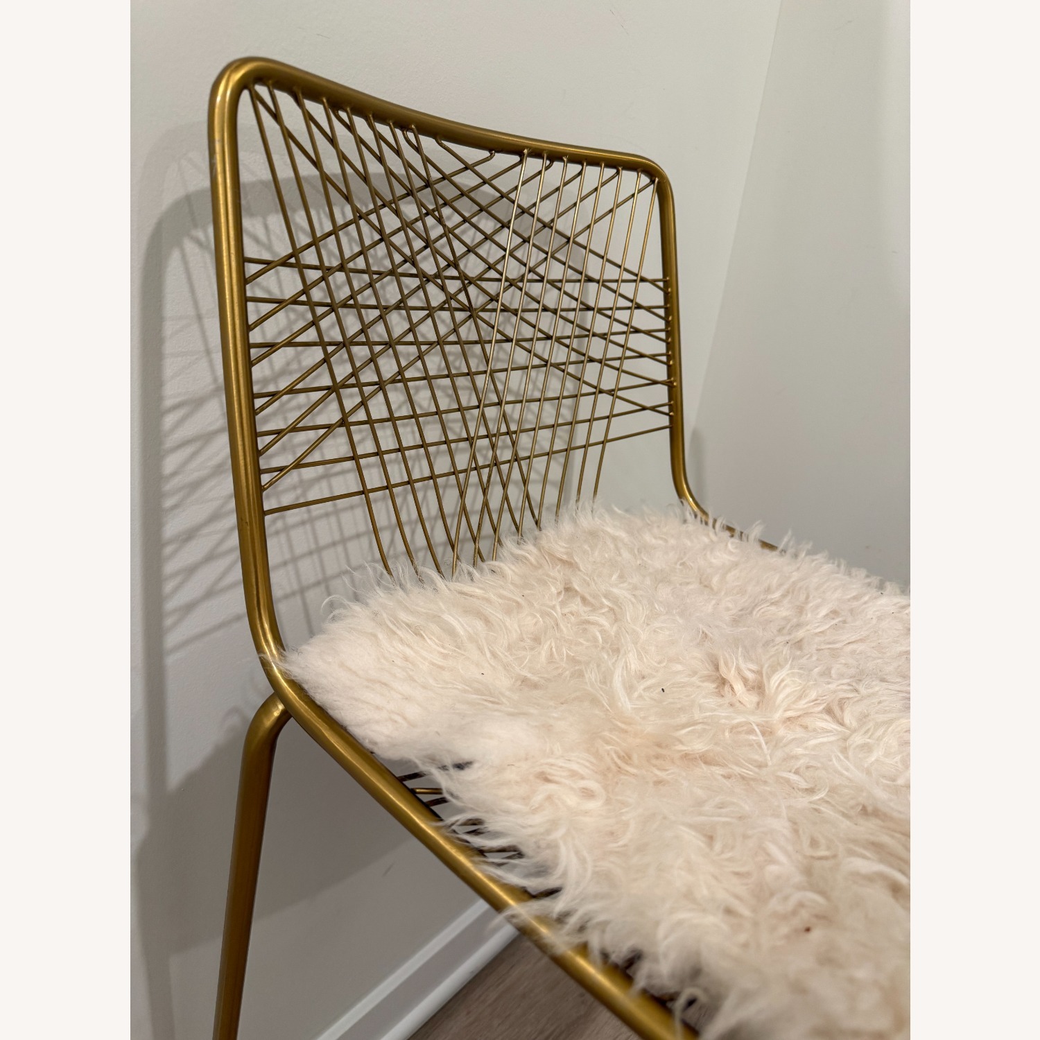 CB2 Alpha Brass Metal Counter Stool Set of 3 - image-2