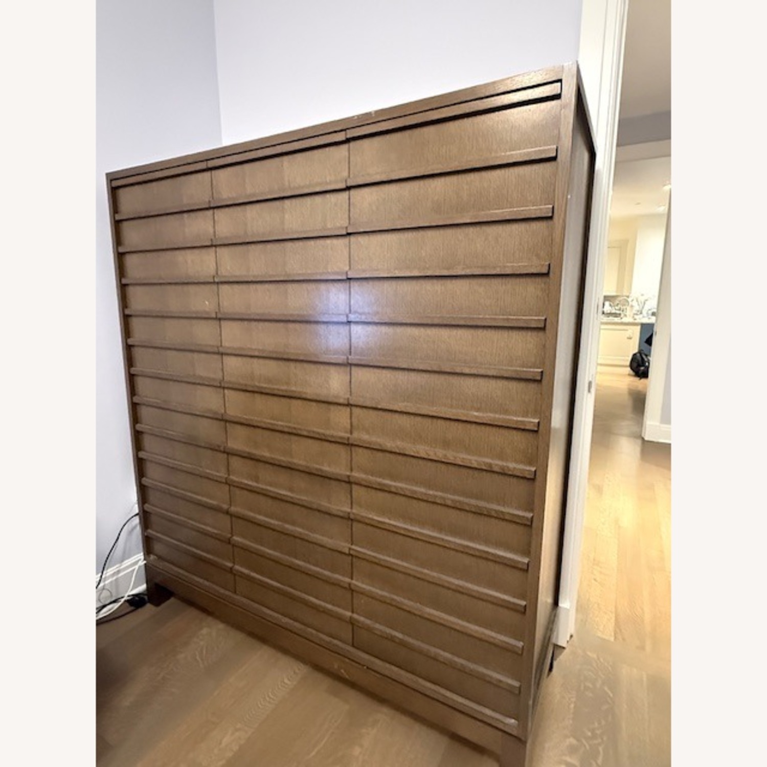 Dark Brown Wood Armoire (Solid Wood) - image-5