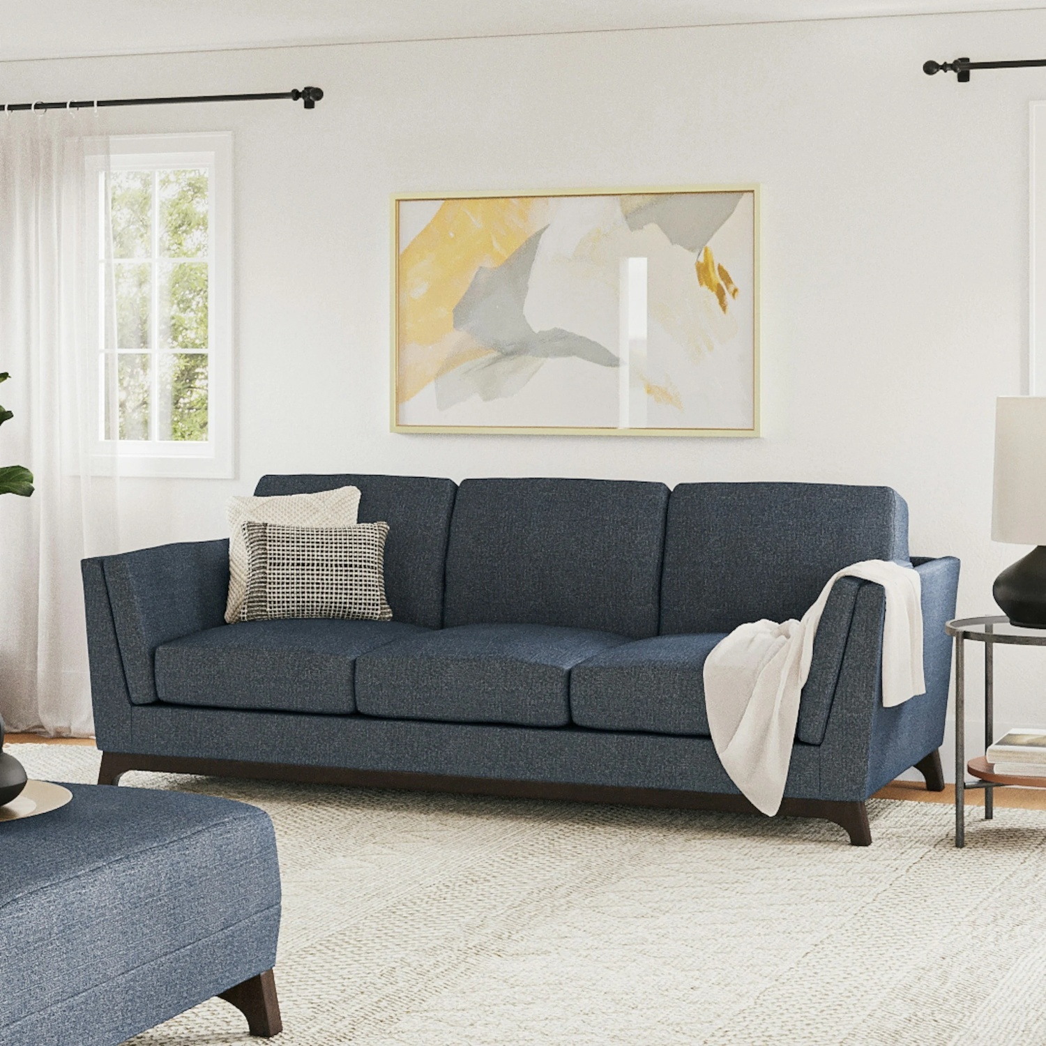 Article Ceni Blue Fabric 2 Piece Sectional - image-4