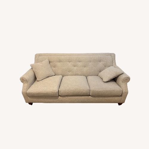 Used White Fabric 2 Seater Sofa for sale on AptDeco