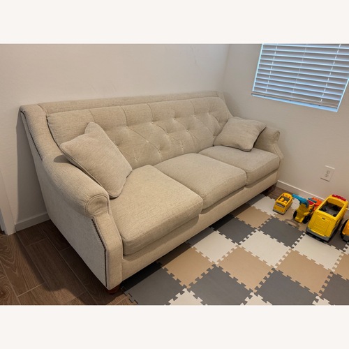 Used White Fabric 2 Seater Sofa for sale on AptDeco