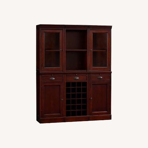 Used Pottery Barn Dark Brown Wood Bar Carts for sale on AptDeco