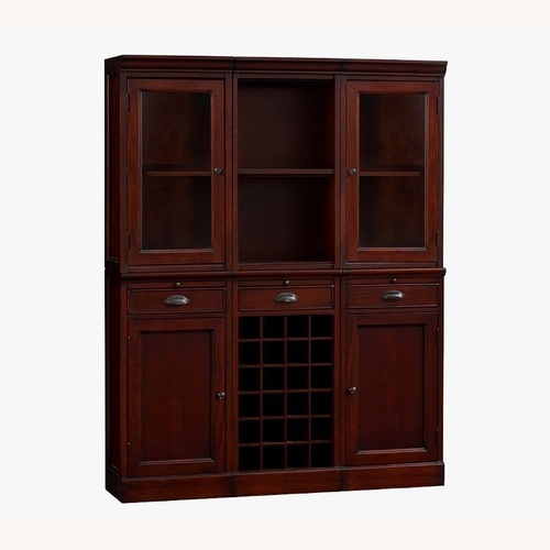 Used Pottery Barn Dark Brown Wood Bar Carts for sale on AptDeco