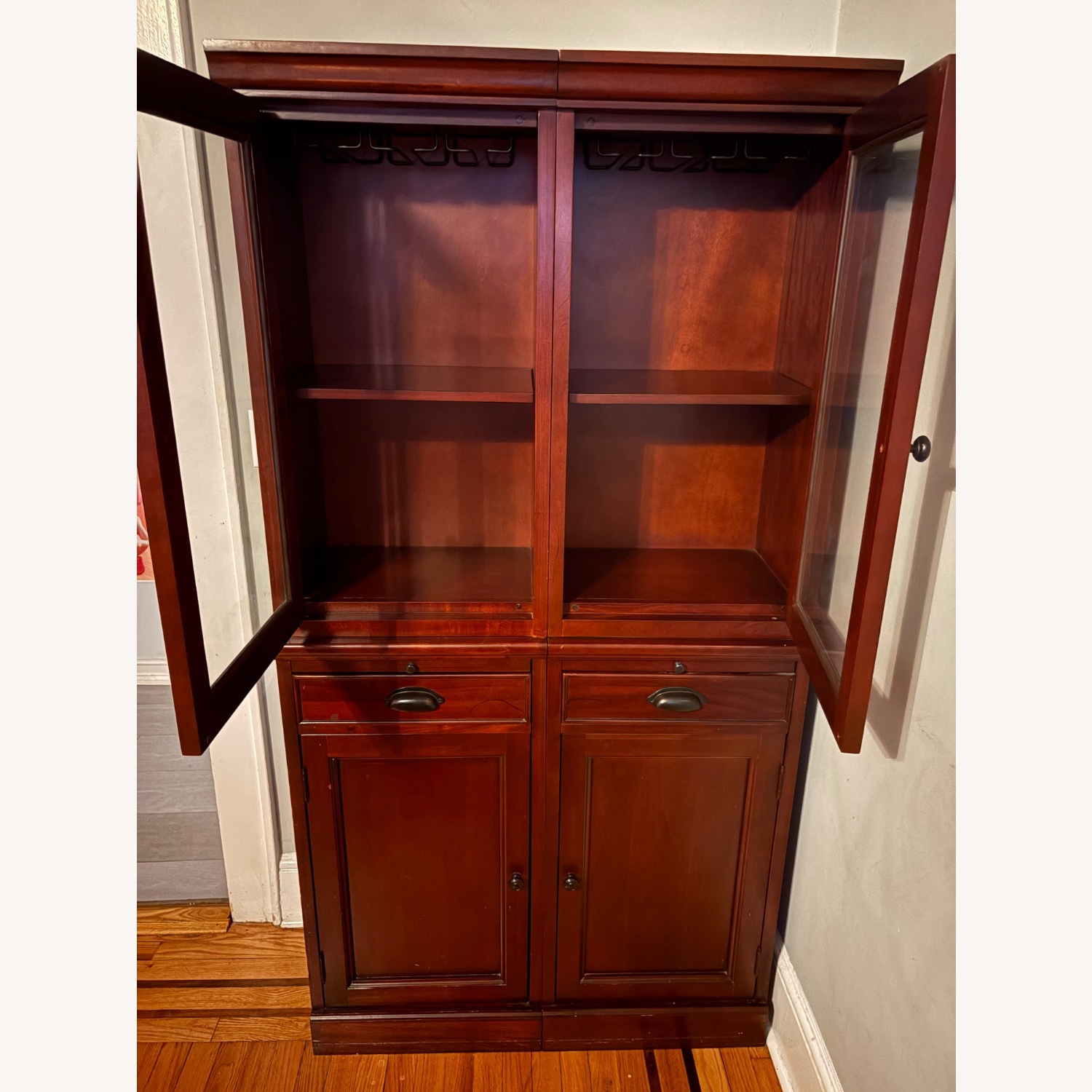 Pottery Barn Dark Brown Wood Bar Carts - image-6