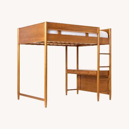 Used West Elm Mid-Century Full Loft Bed + Desk for sale on AptDeco