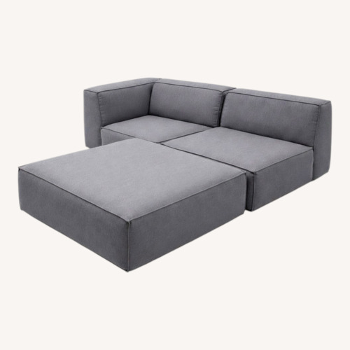 Used Article Solae Hush Gray Fabric 3-Piece Sectional for sale on AptDeco