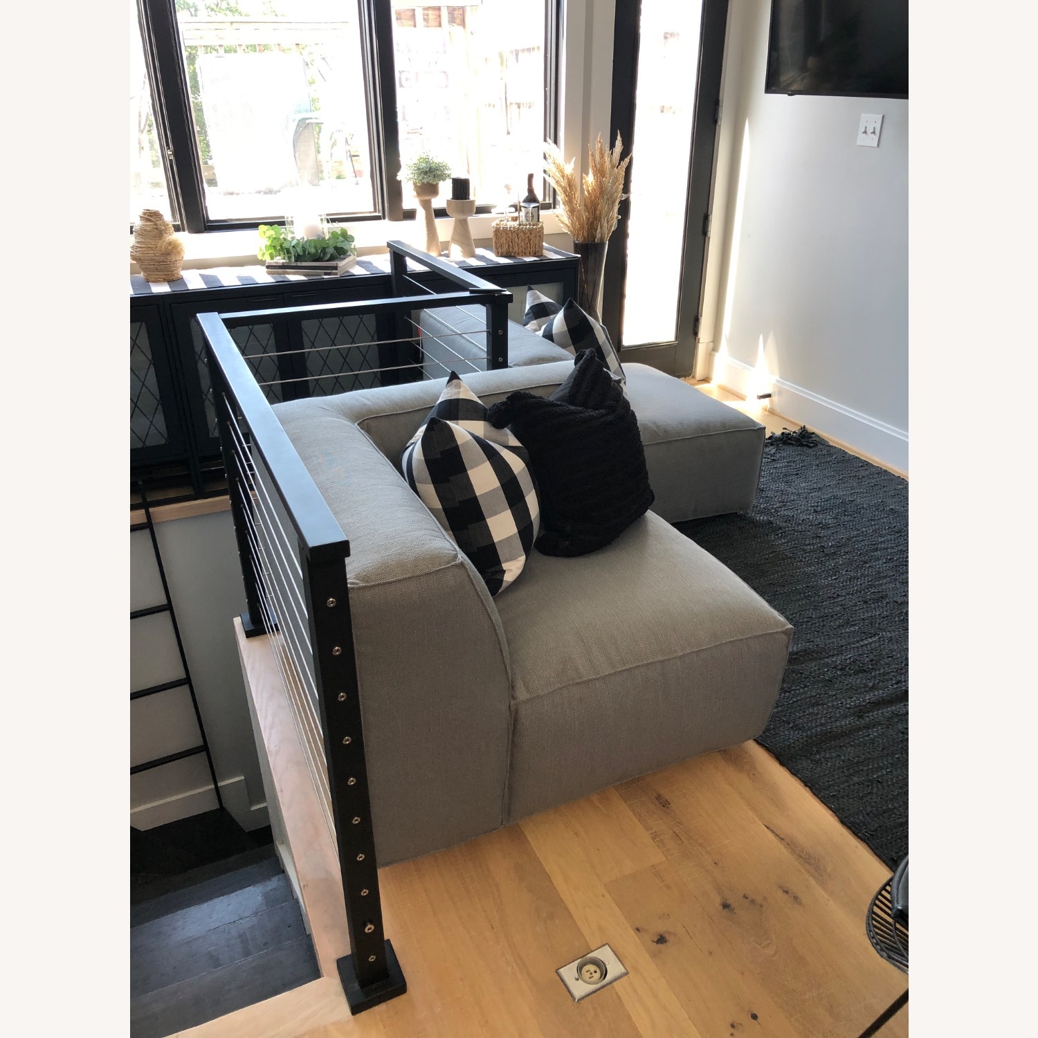 Article Solae Hush Gray Fabric 3-Piece Sectional - image-3