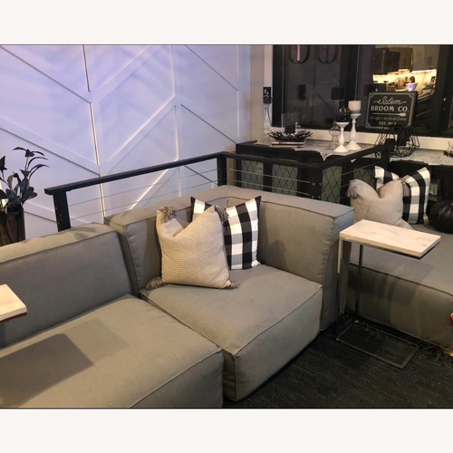 Used Article Solae Hush Gray Fabric 3-Piece Sectional for sale on AptDeco